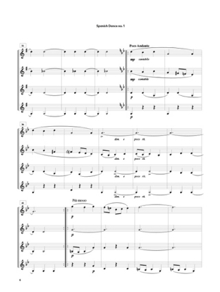 2 Spanish Dances - Clarinet quartet - GRANADOS - Partition